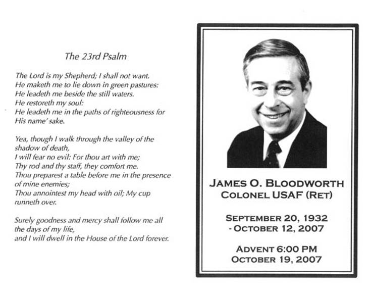 Jim Bloodworth Obituary Photo 1