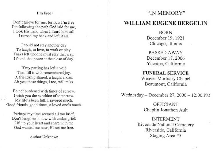 William Bergelin Obituary